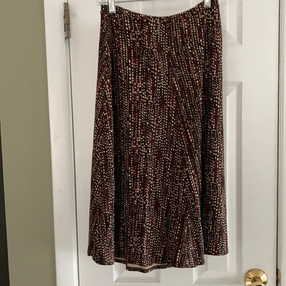 TALBOTS BROWN  POLKA DOT SKIRT SIZE P NWOT